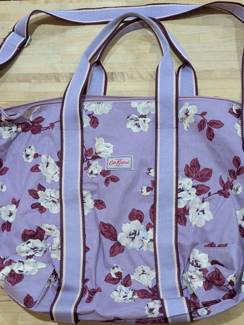 Cath Kidston Lavender Floral Canvas Tote Bag